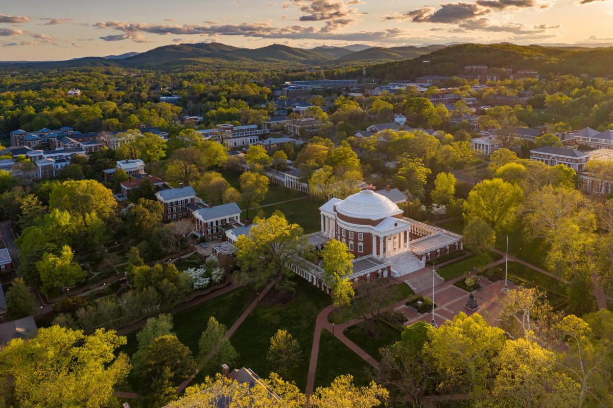 Aerial of the Lawn, UVA